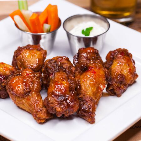 Restaurant Food Fried Chicken Wingsの写真素材