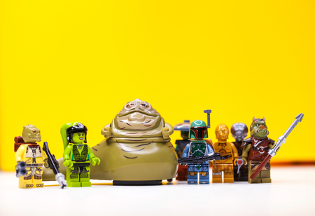 RUSSIAN, SAMARA, DECEMBER 18, 2019. Constructor Lego Star Wars. Boba Fett and Bounty Huntersのeditorial素材