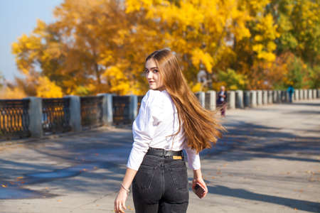 Back rear view brunette hair model