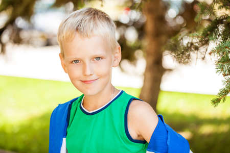Portrait of a little blonde boy