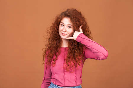 Close up portrait of a young beautiful red hair girlの写真素材