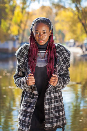 Close up portrait of a young beautiful womanの写真素材
