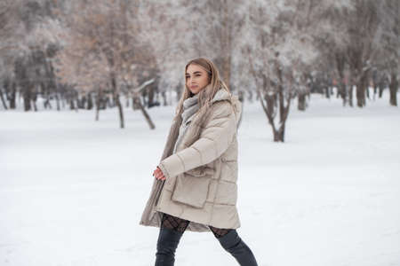 Close up portrait of a young beautiful blonde girlの写真素材