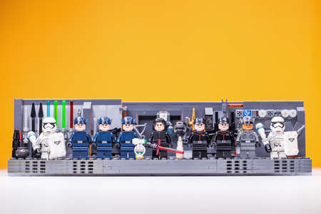 RUSSIA, SAMARA, FEBRUARY 15, 2020 - Lego Star Wars Minifigures rebel squad