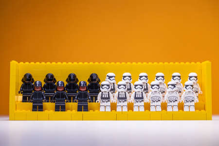 RUSSIA, SAMARA, FEBRUARY 15, 2020 - Lego Star Wars Minifigures rebel squadのeditorial素材