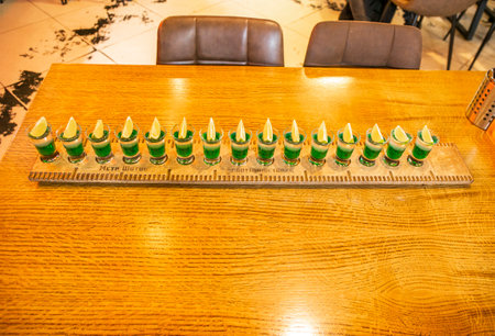 alcoholic drink set of tequila shots