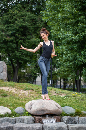 Portrait of a young beautiful womanの写真素材