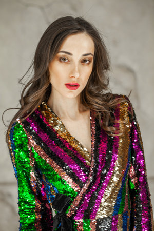 Portrait of a young beautiful womanの写真素材