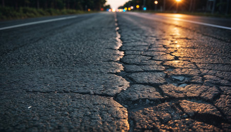 Country road after rain. Generative AIの素材