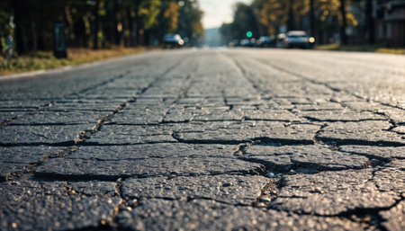 Country road after rain. Generative AIの素材