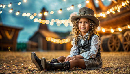 Portrait of a young beautiful girl. Generative AIの素材