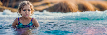 Portrait of a young beautiful girl. Generative AIの素材