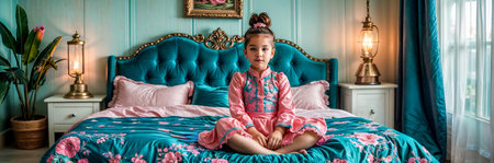 Portrait of a young beautiful girl. Generative AIの素材