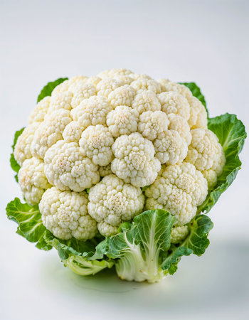 Cauliflower, isolated on white background. Generative AIの素材