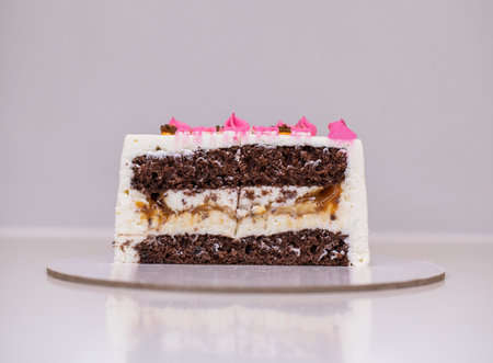 One piece of chocolate cake