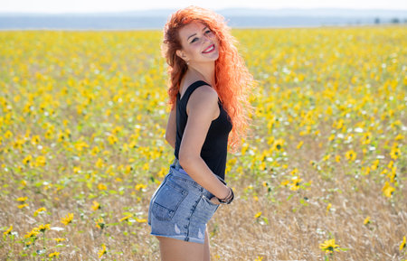 Young beautiful woman posingの写真素材