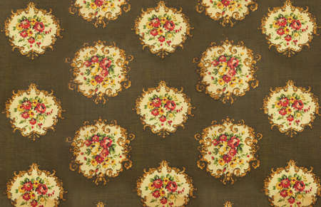 old fashioned cloth with flowery Victorian patterned decorationの写真素材