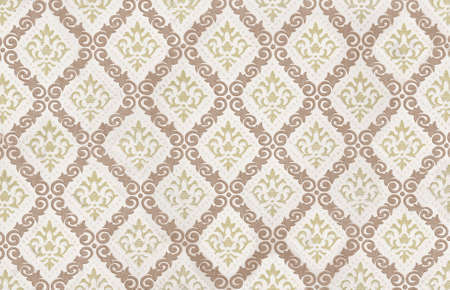 revival paper design tapestry textured with flowered lily ornament decoration backdropの写真素材