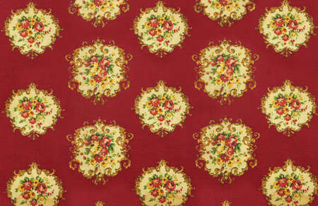 nostalgic flowery patterned textured tapestry  backdrop の写真素材