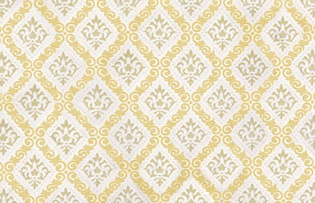 retro paper nostalgia design tapestry textured with flowered lily ornament decoration backdropの写真素材