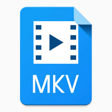 MKV file type user interface icon for cloud data storage service / website / application design. Vector illustrationのイラスト素材