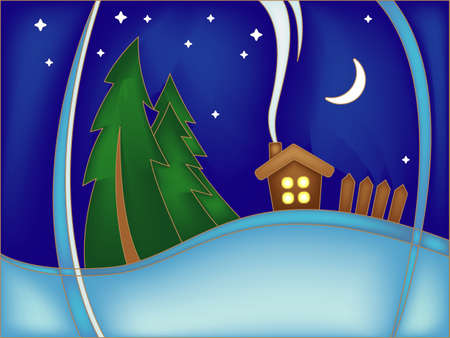 Greeting card for the new year and Christmas holidaysのイラスト素材