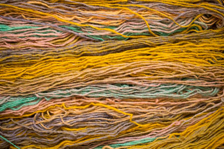Colored yarn, thick threads for knitting warm clothesの写真素材