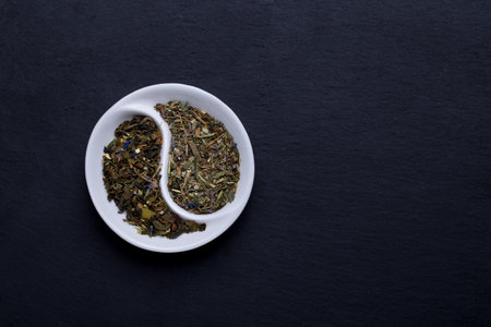 Herbal tea, healing and fragrant drink for a pleasant tea drinkingの写真素材