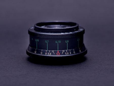 Old Soviet lenses for film cameras, high-quality glassの写真素材