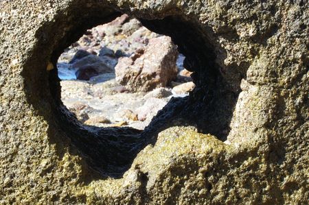 hole in the wallの写真素材