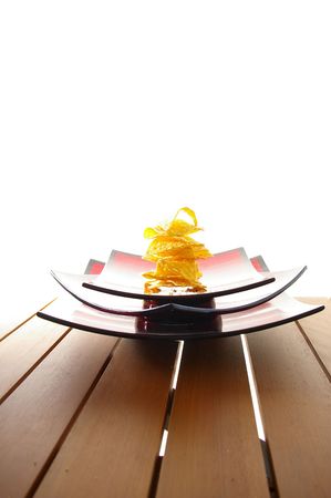 corn chip platter isolated on party tableの写真素材