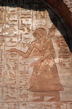 hieroglyphics on famous eygpt temple of Philae aswanの写真素材