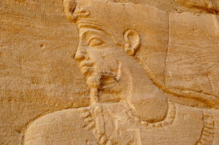hieroglyphics on famous eygpt temple of Philae aswanの写真素材