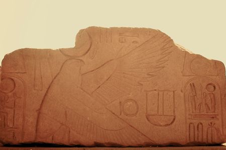 hieroglyphics on famous eygpt temple of Karnak luxor