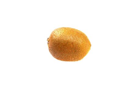 brown Kiwi fruit isolated on white backgroundの写真素材