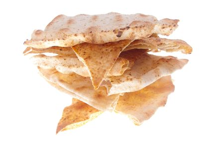 daily staple bread dipping tringales on boardの写真素材