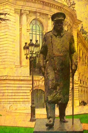 original oil painting of the petite palace parisの写真素材