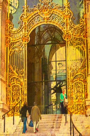 original oil painting of the petite palace parisの写真素材