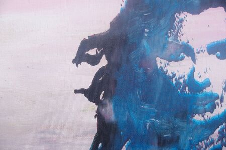 original artwork oil painting on stretched canvasの写真素材