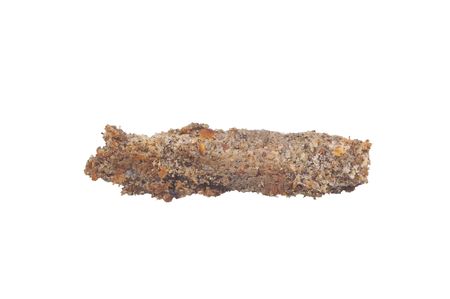 crumbed eggplant fried and baked healthy chips isolatedの写真素材