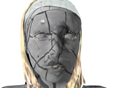 cracked skin medical healthcare beauty concept renderの写真素材