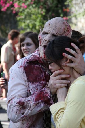BRISBANE, AUSTRALIA - OCT 24 : Annual brain foundation zombie walk October 24, 2010 in Brisbane, Australiaのeditorial素材