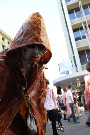 BRISBANE, AUSTRALIA - OCT 24 : Annual brain foundation zombie walk October 24, 2010 in Brisbane, Australiaのeditorial素材