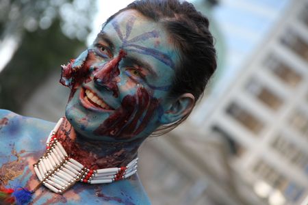 BRISBANE, AUSTRALIA - OCT 24 : Annual brain foundation zombie walk October 24, 2010 in Brisbane, Australiaのeditorial素材