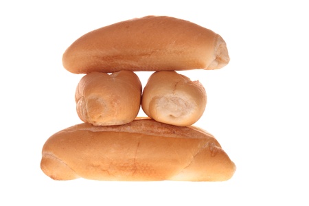 hot dog bun or vietnamese bread roll isolated の写真素材