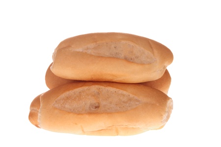 hot dog bun or vietnamese bread roll isolated の写真素材