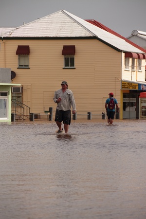 BRISBANE, AUSTRALIA - JAN 12 : Flood  Brisbane  Queensland declared natural disater January 12, 2011 in Brisbane, Australia のeditorial素材