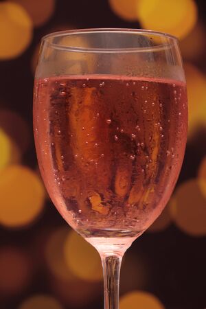 pink champagne  or sparkling wine rose blendの写真素材