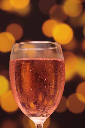 pink champagne  or sparkling wine rose blendの写真素材