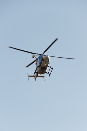 BRISBANE, AUSTRALIA - APR 14 : AGL emergency helicopter making patient rescue landing at Royal Brisbane Hospital April 14, 2011 in Brisbane, Australia のeditorial素材